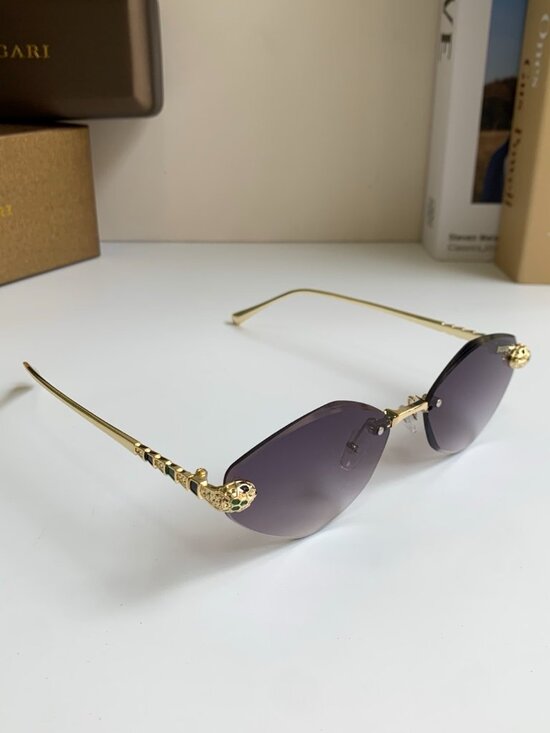 Bvlgari Serpenti Rimless Gradient Purple Sunglasses